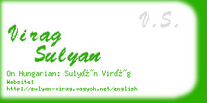 virag sulyan business card